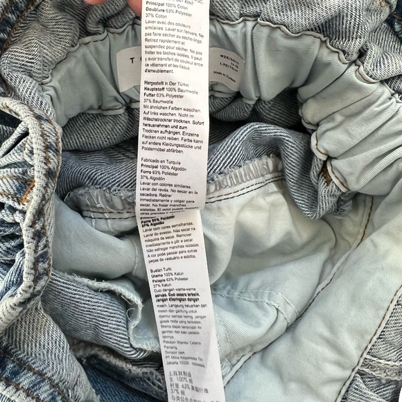 New TOPSHOP Women's Topshop Paperbag High Waist Mom Jeans size 25 - Picture 10 of 10